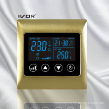 Interrupteur tactile Thermostat à 4 pièces avec cadre en métal (SK-AC2000L8-4P-N)